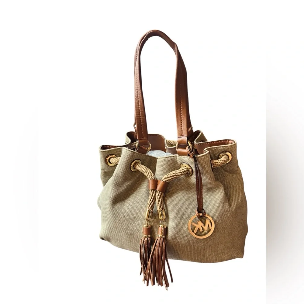 Michael Kors Beige and Brown Tote